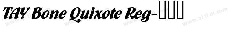 TAY Bone Quixote Reg字体转换